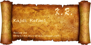 Kajdi Rafael névjegykártya